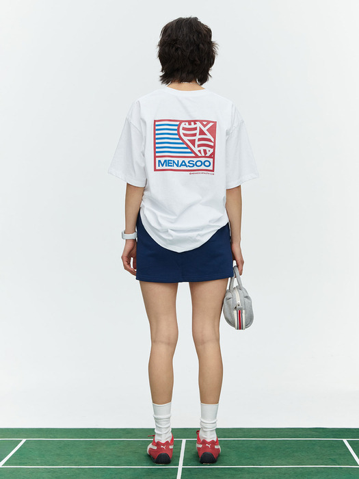 SMALL HEARTTRACK OVER FIT TEE_WHITE