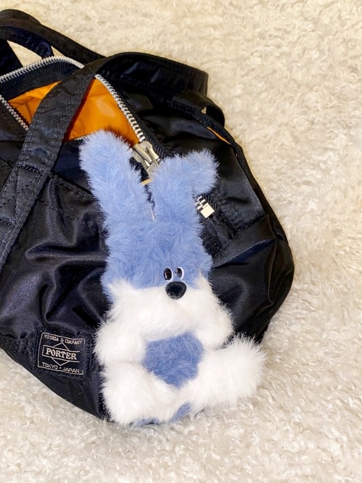 blue rabbit key ring