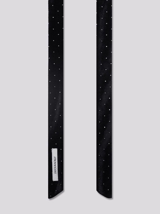 Black Velvet Dot Tie