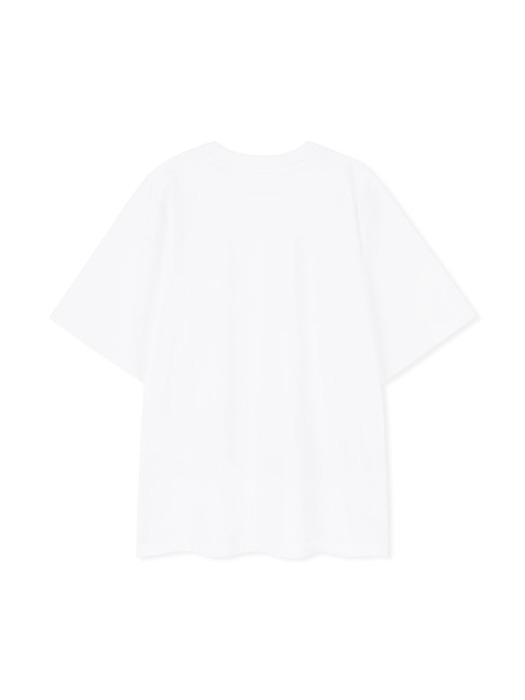 테이프 로고 반팔 티셔츠(WHITE)
