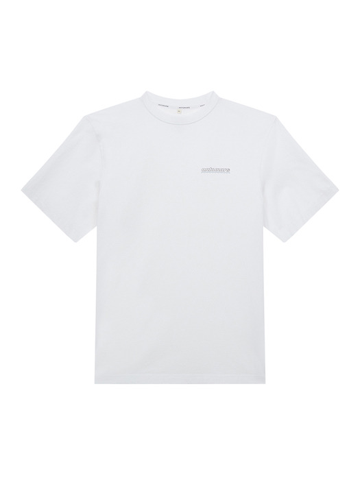 매스매틱스 로고 패치 티셔츠 남성 - 화이트