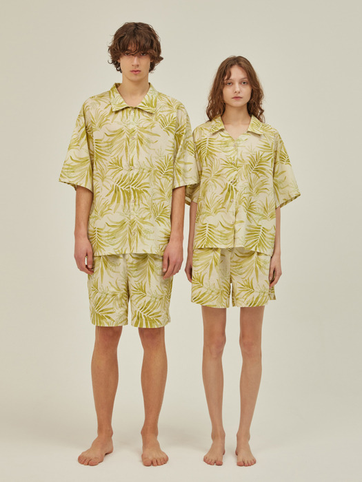 BALI PAJAMA COUPLE SET_lime green