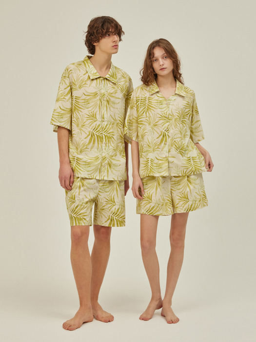 BALI PAJAMA COUPLE SET_lime green