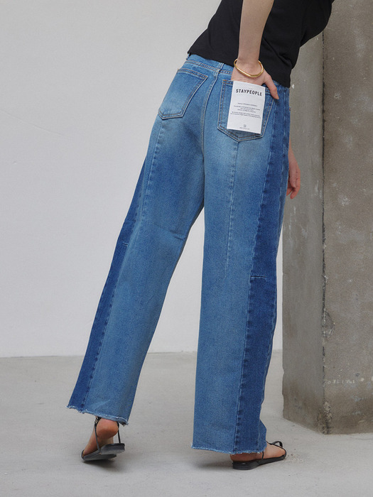 SIDE LINE WASHING DENIM (BLUE)