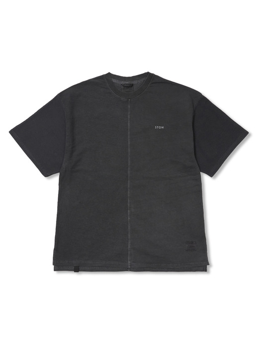 Docking Insideout Pigment Oversized Short Sleeves T-shirts Charcoal