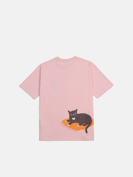 Cat Graphic Pring T-shirt / M202CT0504P