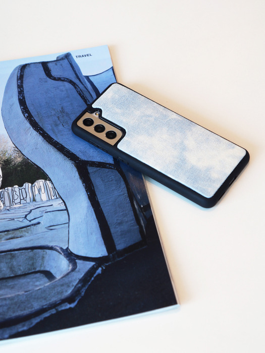 TEXTILE PHONE CASE [LIGHT BLUE]