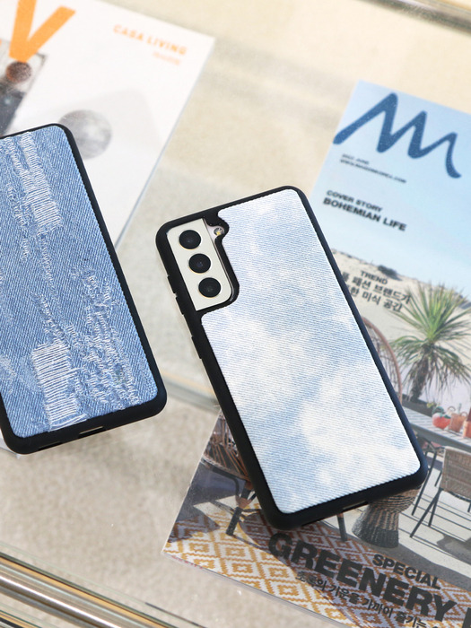 TEXTILE PHONE CASE [LIGHT BLUE]