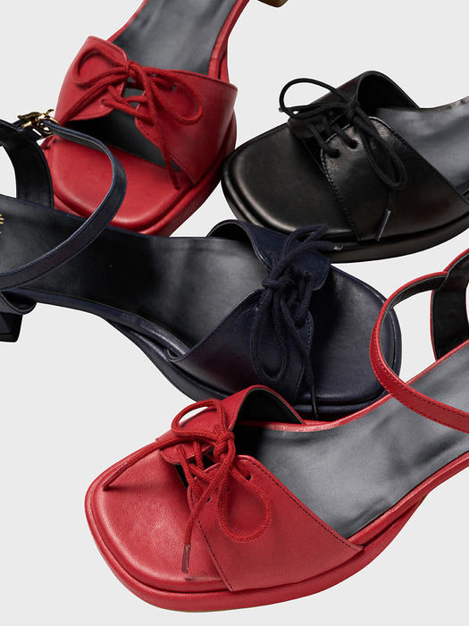 OPEN-TOE Laced-up Platform Sandals_3 Colors