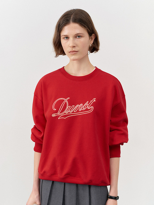 UNISEX CHAIN LOGO SWEATSHIRT RED_UDTS4C110R2