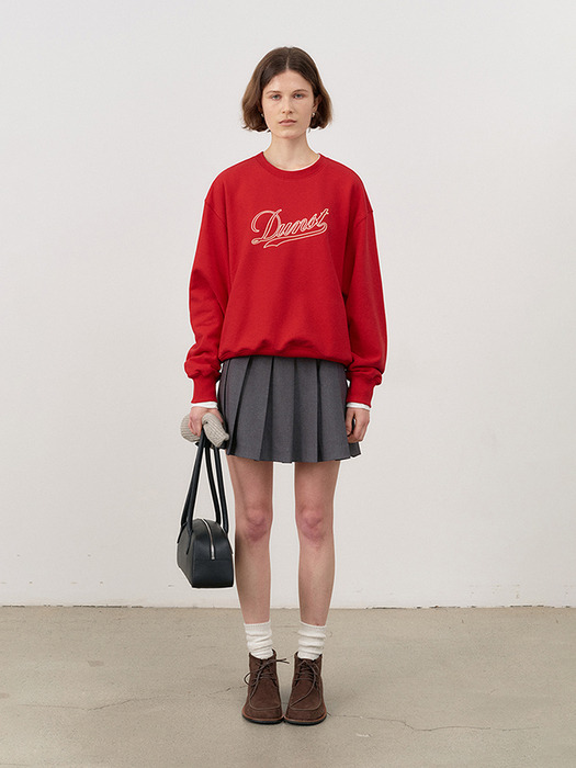 UNISEX CHAIN LOGO SWEATSHIRT RED_UDTS4C110R2