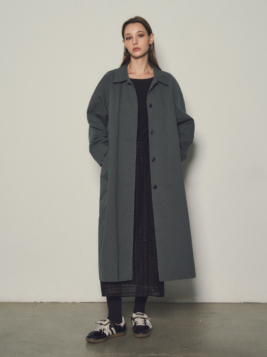 Florence Maxi Long Mac Trench Coat_CTO121(Charcoal)