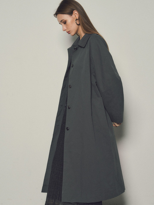 Florence Maxi Long Mac Trench Coat_CTO121(Charcoal)