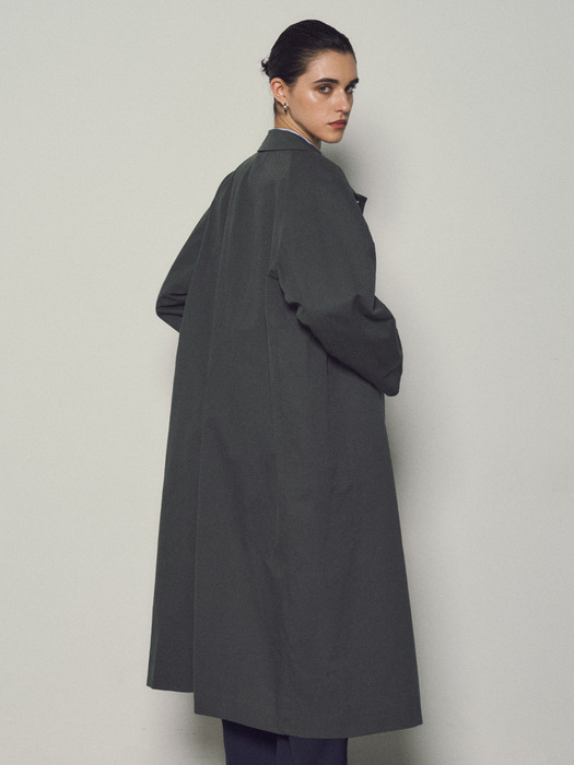 Florence Maxi Long Mac Trench Coat_CTO121(Charcoal)