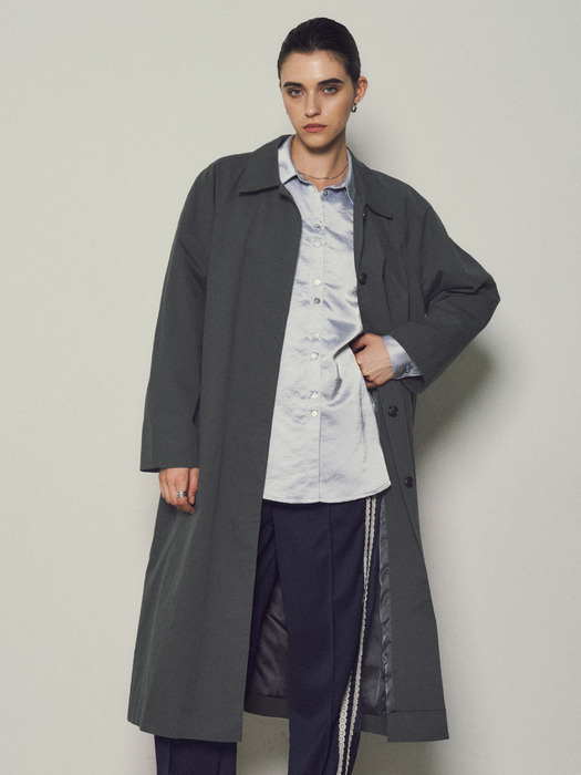 Florence Maxi Long Mac Trench Coat_CTO121(Charcoal)