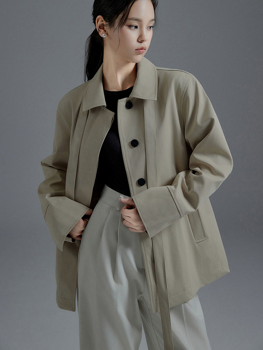 Lowell half trench coat