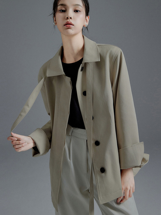 Lowell half trench coat