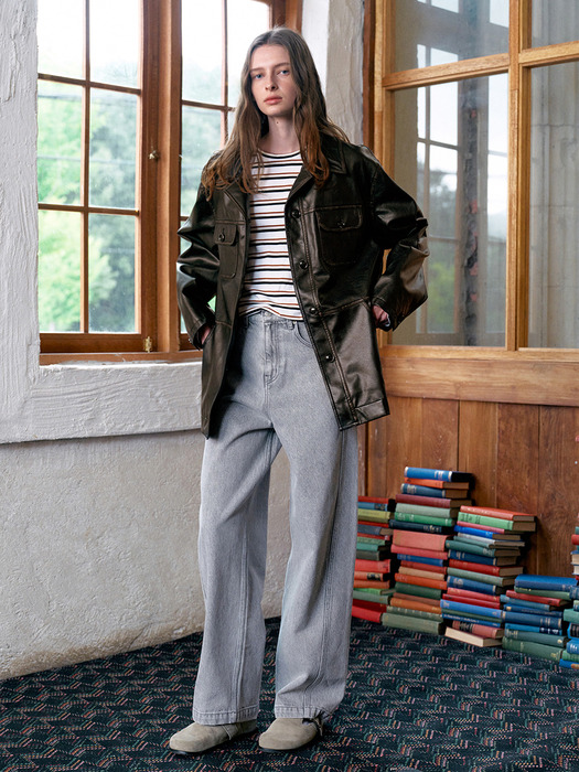 Curved Line Denim Pants VC2478DN702M