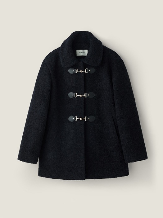 Clasp half coat - Navy