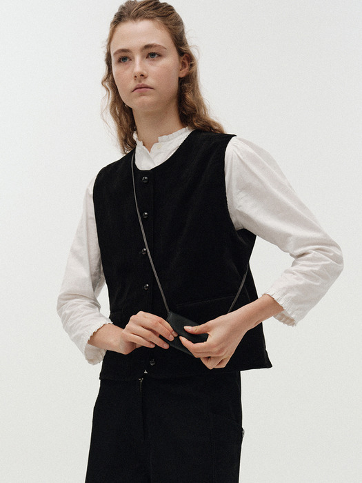 Mond corduroy vest (Black)