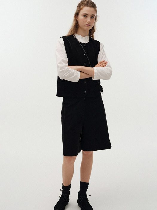 Mond corduroy vest (Black)