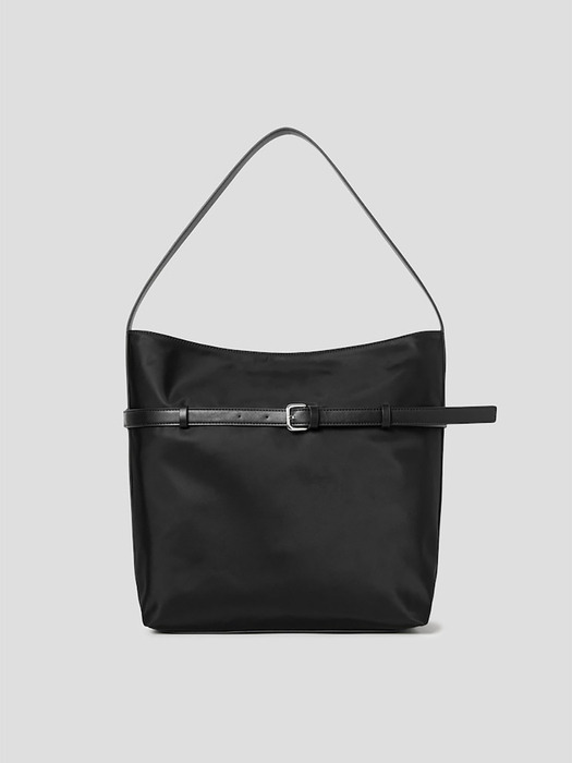 Nylon Belted Big Hobo Bag  Black (KE51D3M035)