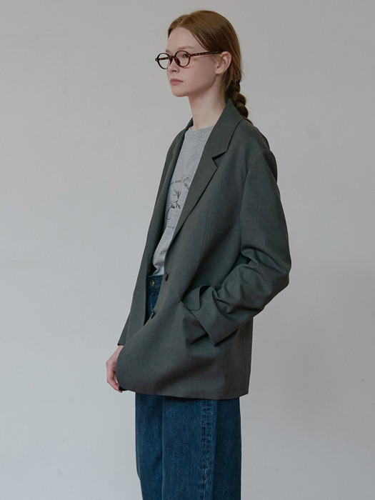 25FN relax-fit basic jacket [CHA]