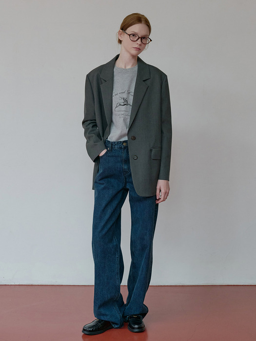 25FN relax-fit basic jacket [CHA]