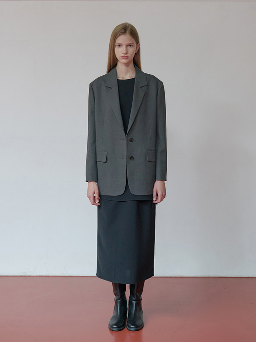 25FN relax-fit basic jacket [CHA]