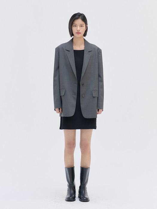 25SN relax-fit basic jacket [CHA]