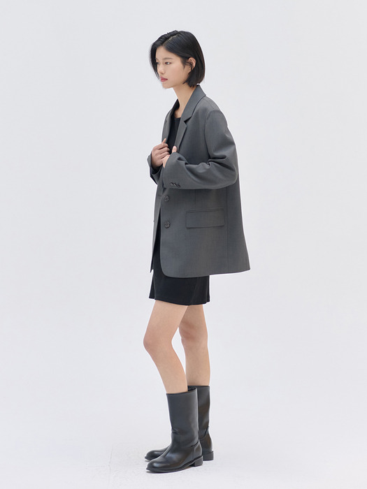 25SN relax-fit basic jacket [CHA]