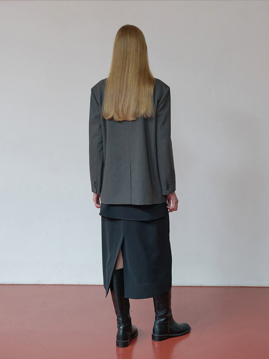 25FN relax-fit basic jacket [CHA]