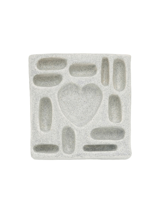 ceramic peep holder-white silver