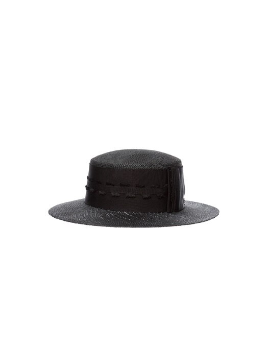 Flat top hat-Black