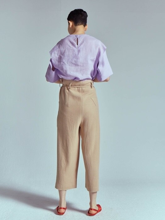 DROP SLEEVE LINEN BLOUSE [LAVENDER]