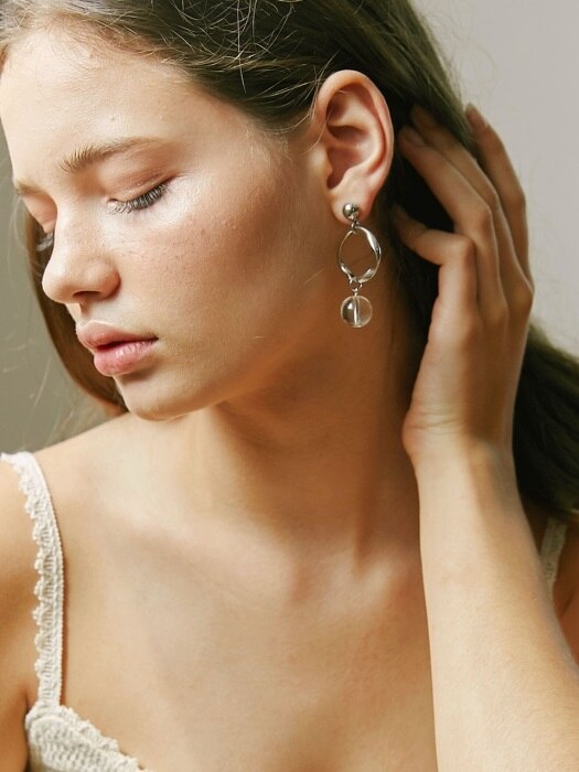 crystal hoop earring