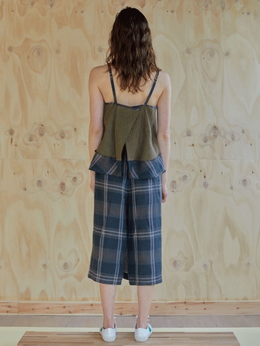 19ss - Apron style linnen pants