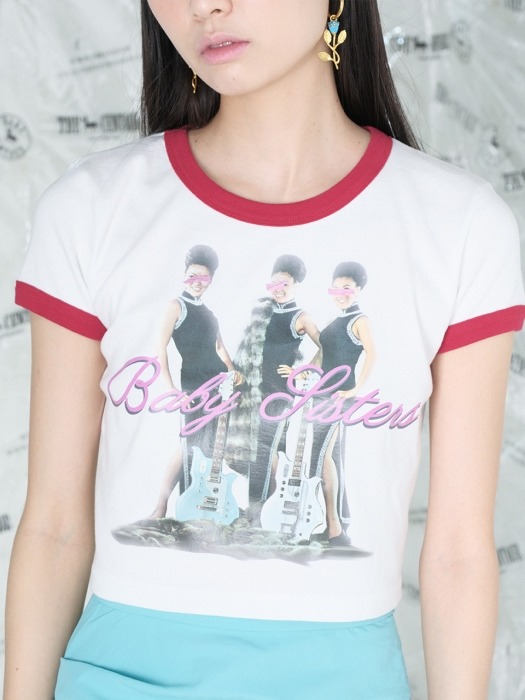 [BC19SSTS03]BABY SISTERS COLORATION CROP T SHRIT