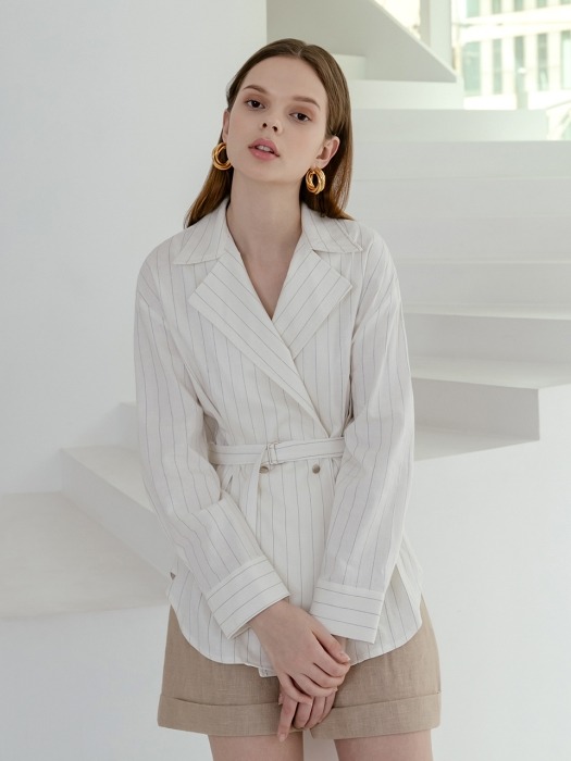 Linen two-way shirts jacket [iv]