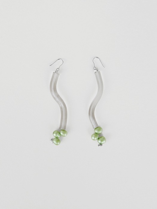 wave green grape earrings