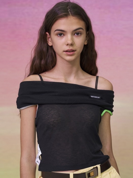 SEE-THOURGH OFF SHOULDER TOP_BLACK