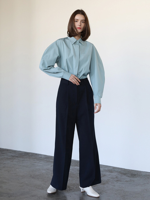 Valuable wide pants_Navy