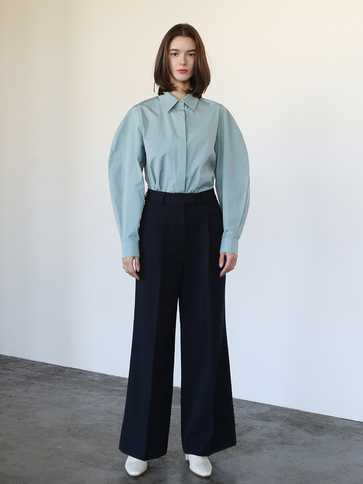 Valuable wide pants_Navy