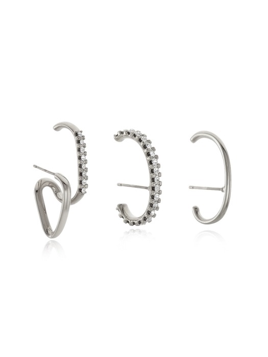 [SET] Layered Crystal Earcuff_2color