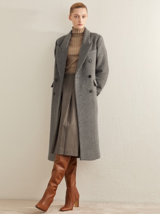 WOOL DOUBLE BREASTED COAT_GREY