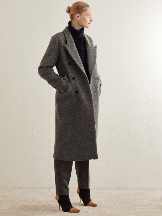 WOOL DOUBLE BREASTED COAT_GREY