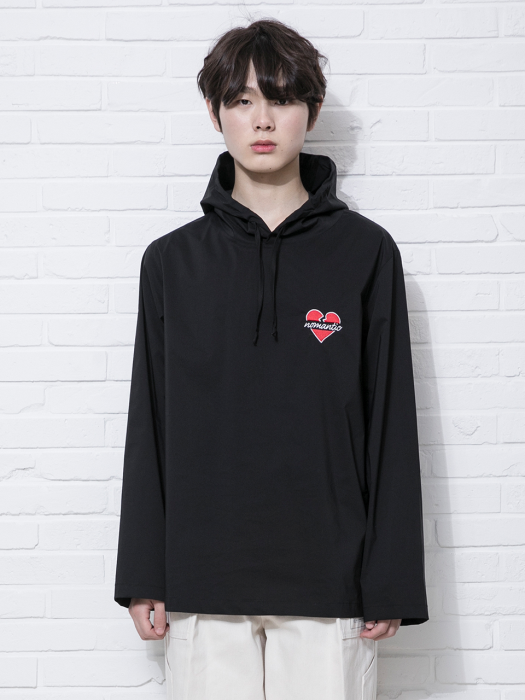 NOMANTIC HIGH-TECH LOGO HOOD T-SHIRTS BLACK