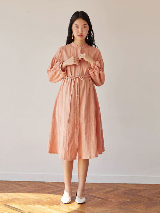 peach cotton dress (orange)