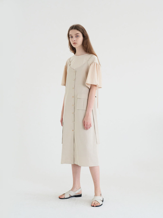 20 SUMMER_Beige Pocket Slip Dress