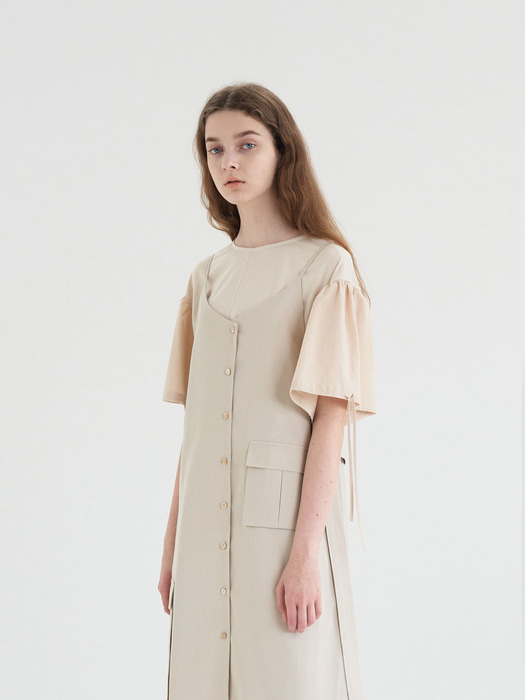 20 SUMMER_Beige Pocket Slip Dress